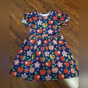 Boutique Little Girls Apple Dress
